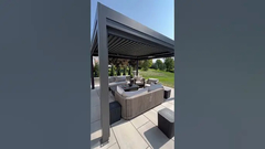 La pérgola de aluminio.