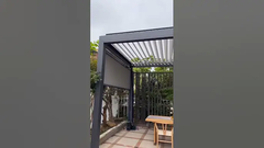 jardín automático sombreador de aluminio pergola con persianas del techo gazebo